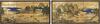 A SET OF TWO JAPANESE SIX PANEL BYOBU SCREENS DEPICTING A LANDSCAPE WITH A HUNTING SCENE, EDO PERIOD (1603-1868)