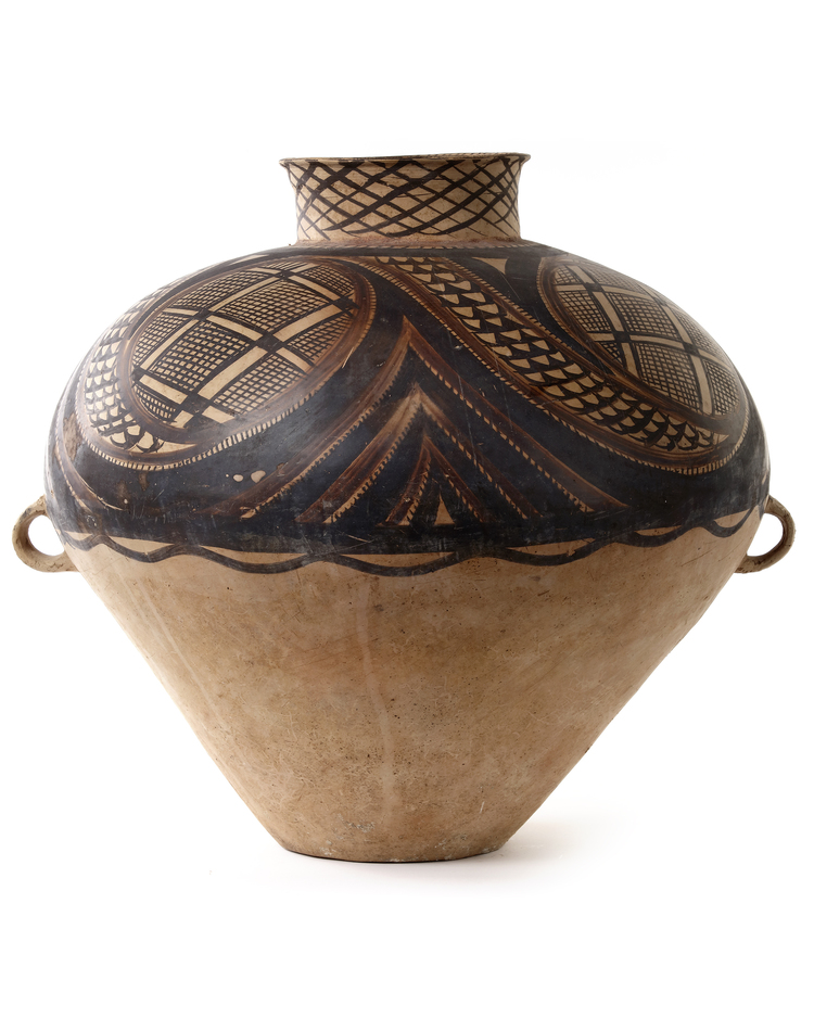 A CHINESE NEOLITHIC PAINTED POTTERY JAR, MAJIAYAO CULTURE, MID TO LATE 3RD MILLENIUM BC