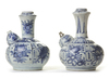 A PAIR  OF CHINESE BLUE AND WHITE KENDIS, WANLI PERIOD (1573-1619)