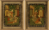 TWO PERSIAN LACQUERED PAINTINGS, 19TH CENTURY