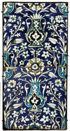 A PAIR OF DAMASCUS POTTERY TILES, SYRIA, 16TH-17TH CENTURY