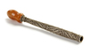 AN OTTOMAN AMBER AND SILVER PIPE MOUTHPIECE, TURKEY, 19TH CENTURY