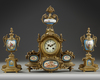 A FRENCH CLOCK SET, 19TH CENTURY