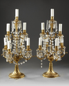 A PAIR OF FRENCH GIRANDOLES, LATE 19TH CENTURY