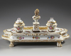 A GERMAN INKWELL SET, LATE 19TH CENTURY
