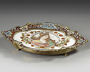 A FRENCH CHAMPLEVÉ ENAMELED GILT BRONZE PLATE, 19TH CENTURY