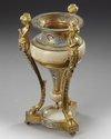 A BRONZE STANDING CUP, 19TH CENTURY