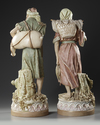 A PAIR OF ROYAL DUX FIGURINES, LATE 19TH CENTURY