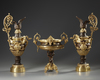 A GILDED BRONZE SET, FRANCE, 19TH CENTURY