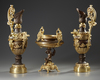 A GILDED BRONZE SET, FRANCE, 19TH CENTURY