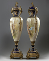A PAIR OF LARGE SEVRES VASES, FRANCE, 19TH CENTURY
