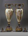 A PAIR OF LARGE SEVRES VASES, FRANCE, 19TH CENTURY