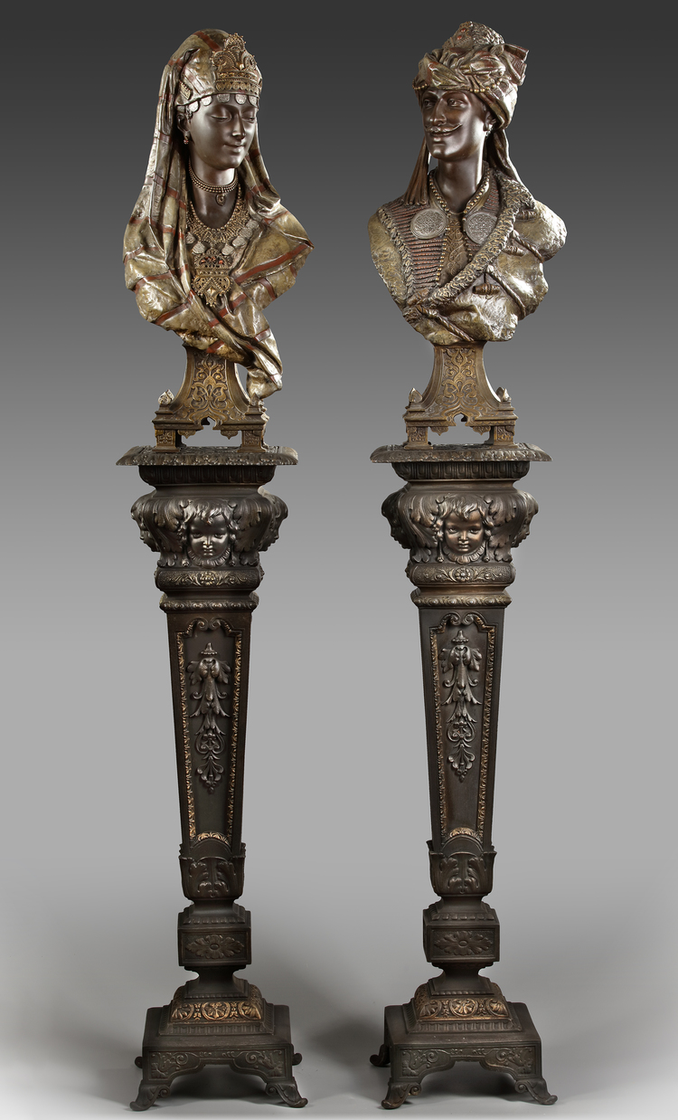 A  PAIR OF BUSTS AFTER L. HOTTOT, LATE 19TH CENTURY