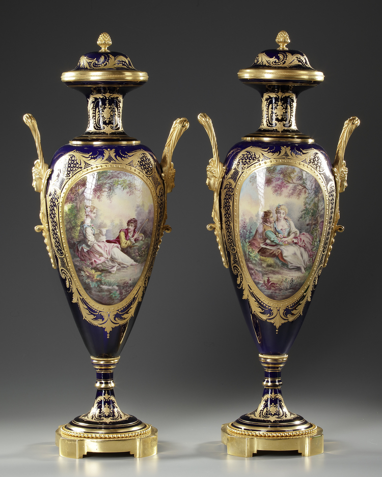 A PAIR OF SEVRES VASES, FRANCE, LATE 19TH CENTURY