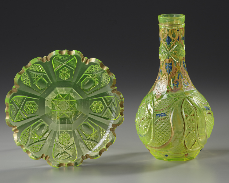 A BOHEMIAN CUT-GLASS HUQQA BASE, LATE 19TH CENTURY