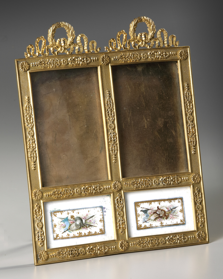 A FRENCH LOUIS XVI STYLE DOUBLE FRAME, LATE 19TH CENTURY