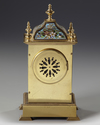 A FRENCH ORMOLU AND CHAMPLEVÉ ENAMEL MANTEL CLOCK, 19TH CENTURY