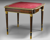 A FRENCH MAHOGANY MARQUETRY GAME TABLE, LATE 19TH CENTURY