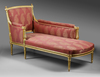 A FRENCH LOUNGE CHAIR, LOUIS XVI STYLE, LATE 19TH CENTURY