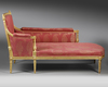 A FRENCH LOUNGE CHAIR, LOUIS XVI STYLE, LATE 19TH CENTURY