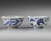 A PAIR OF PERSIAN BOWLS, SAVAFID, 17TH CENTURY