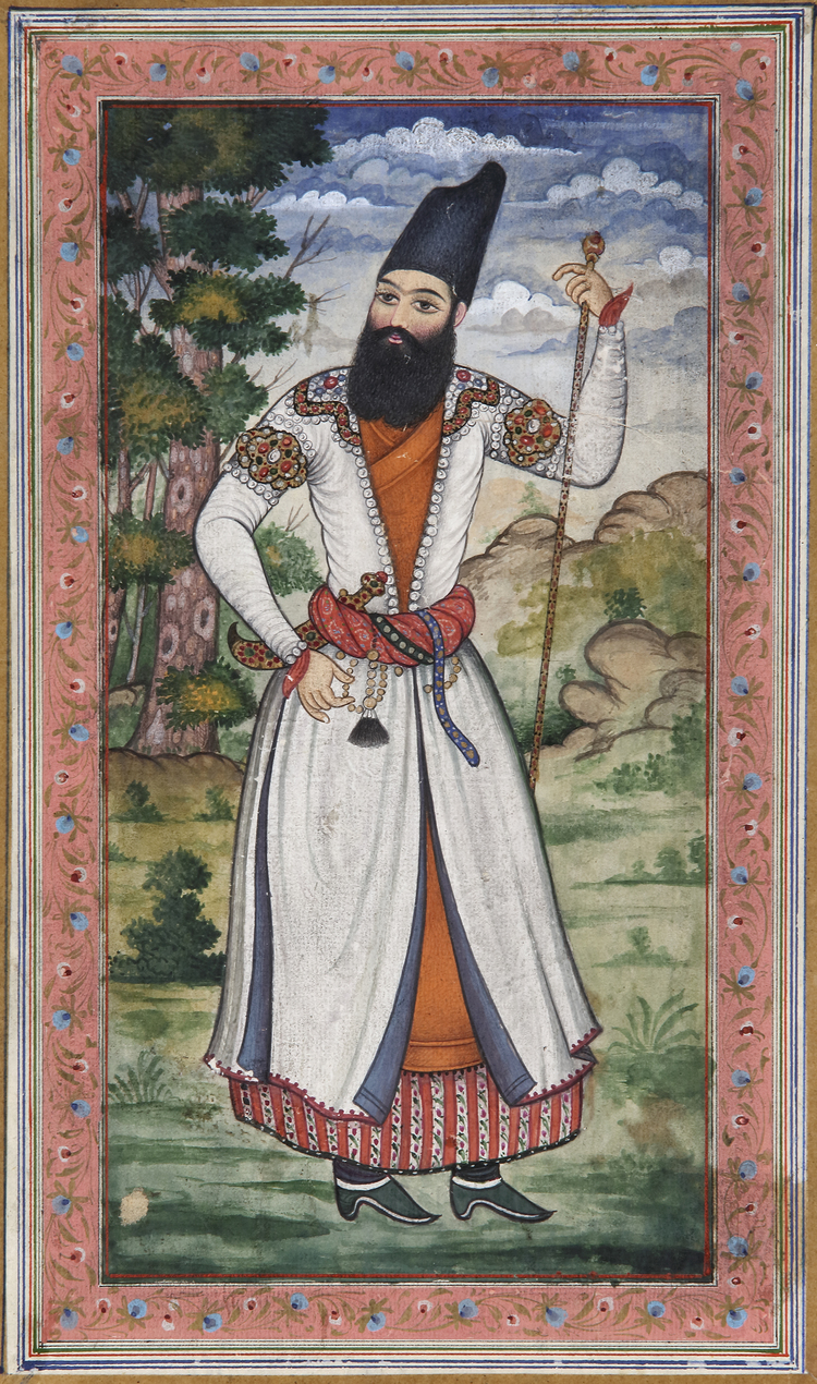 A PORTRAIT OF IMPORTANT FIGURE, QAJAR, 19TH CENTURY