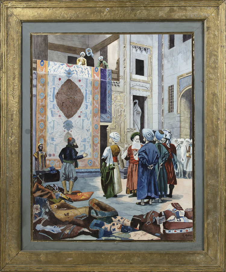 AN ORIENTALIST PAINTING, LATE 19TH CENTURY