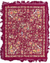 A CHINESE RED-GROUND EMBROIDERED CANTON COVERLET, 19TH-20TH CENTURY