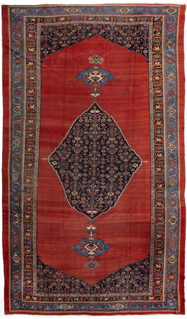 A VERY LARGE GEUSS BIDJAR PALACE CARPET, 19TH CENTURY