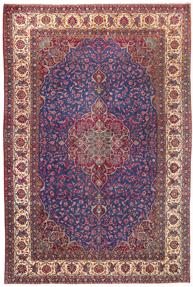 A FINE QUALITY WOOL KASHAN CARPET, 1920