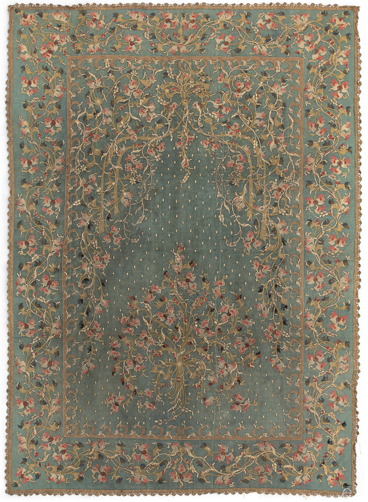 A BANYA LUKA EMBROIDERED AND APPLIQUE PANEL, OTTOMAN, EARLY 19TH CENTURY