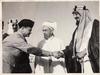 FIVE IMPORTANT PHOTOGRAPHS OF THE HISTORICAL VISIT OF KING ABDULLAH BIN AL-HUSSEIN TO SAUDI ARABIA MEETING KING ABDUL AL-AZIZ AL SAUD, 1948
