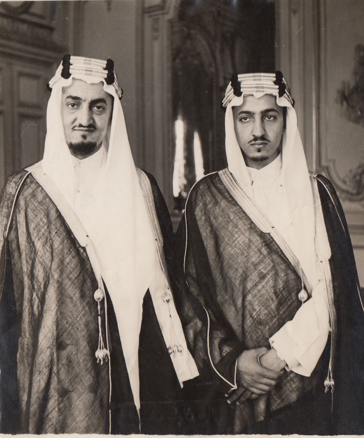 FOUR RARE PHOTOGRAPHS OF THE SAUDI INTERIOR MINISTER PRINCE ABDULLAH BIN FAISAL AL-SAUD, 1950s 