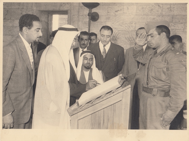 A SET OF CARDBOARD PHOTOS BELONGING TO SHEIKH SALEM BIN MAHFOUZ (FOUNDER OF THE NATIONAL