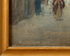 A PAINTING DEPICTING VARIOUS FIGURES NEAR THE MOSQUE IN CAIRO, 19TH-20TH CENTURY