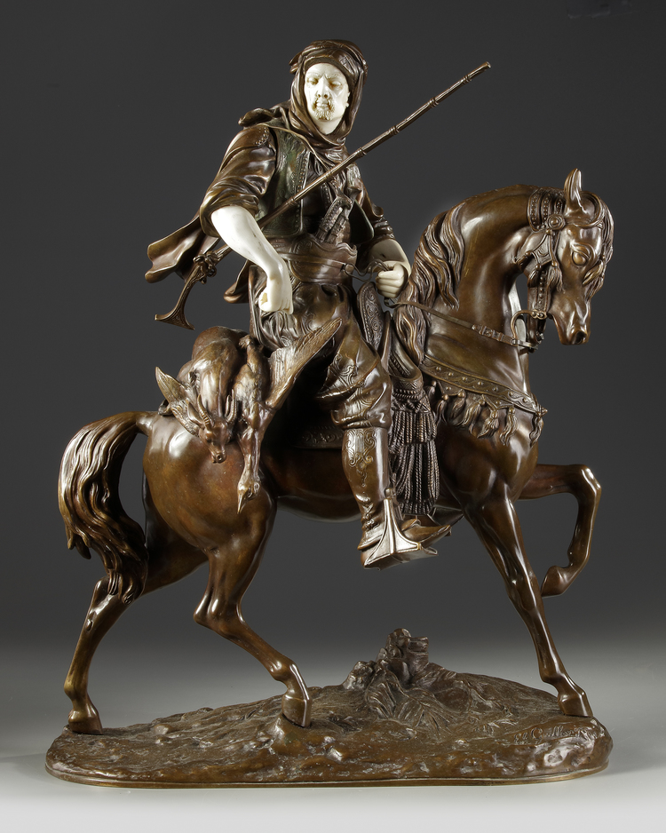 A SUPERB BRONZE SCULPTURE BY ALFRED BARYE AND EMILE GUILLEMIN, 19TH CENTURY