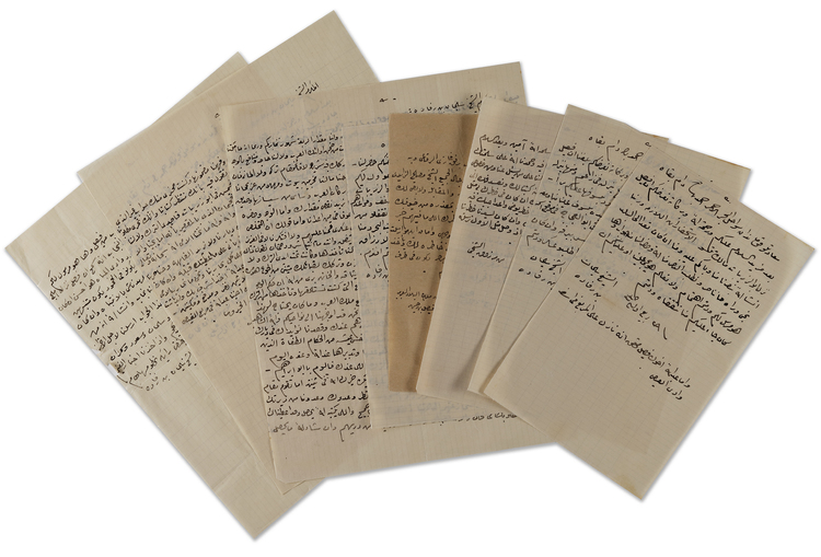 EIGHT DOCUMENTS AS LETTERS EXCHANGED BETWEEN SULEIMAN BIN RAFADA AND FAISAL BIN HUSSEIN BIN ALI ABOUT THEIR POSITIONS ON THE ARAB REVOLUTION, 1335 AH/1916 AD