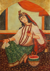 A PORTRAIT OF A LADY, IRAN. QAJAR 19TH-20TH CENTURY