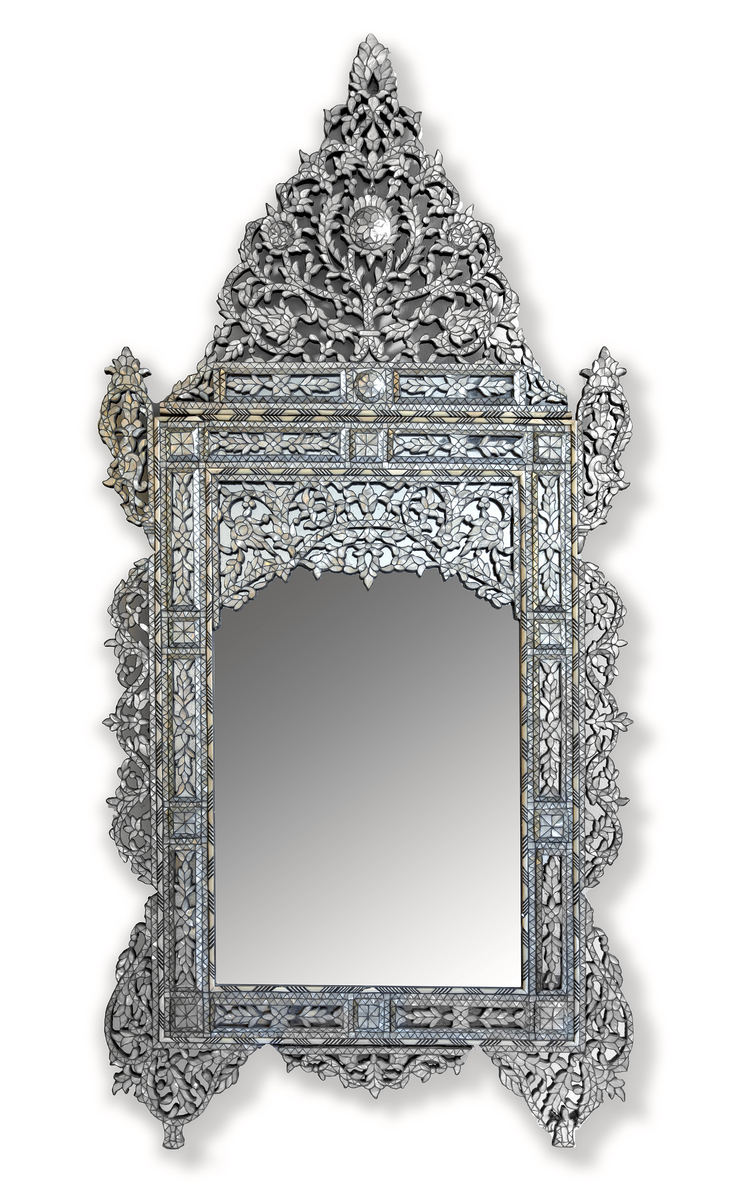 A FINE LARGE OTTOMAN MIRROR, SYRIA, 19TH CENTURY