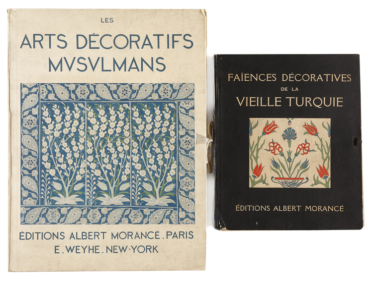TWO BOOKS BY ALBERT MORANCE EDITIONS, LES ARTS DECORATIFS MUSULMAS 1925, AND FAIENCES DECORATIVES DE LA VIEILLE TURQUIE (UNDATED, BUT 1920S)