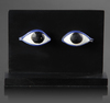 A PAIR OF EGYPTIAN GLASS EYE INLAYS, LATE PERIOD, CIRCA 664-332 B.C.