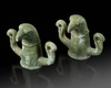 A PAIR OF ROMAN BRONZE CHARIOT OR CARPENTUM FITTINGS, 2/3 CENTURY A.D.