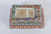 A CHINESE WUCAI PORCELAIN INKSTONE HOLDER, 19TH-20TH CENTURY