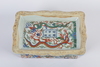 A CHINESE WUCAI PORCELAIN INKSTONE HOLDER, 19TH-20TH CENTURY