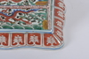 A CHINESE WUCAI PORCELAIN INKSTONE HOLDER, 19TH-20TH CENTURY