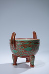 A CHINESE PORCELAIN TRIPOD CENSER, MING-STYLE ,QING DYNASTY 1644-1911