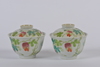 A PAIR OF CHINESE FAMILLE ROSE 'BITTER MELON BOWLS WITH COVER, 19TH-20TH CENTURY