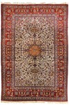 A FINE ISFAHAN CARPET ON SILK, CIRCA 1920