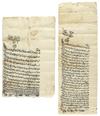 TWO RARE ORIGINAL AND OFFICIAL DOCUMENTS, STAMPED AND SIGNED BY IBRAHIM BIN MUHAMMAD AL-HUSSEINI, DATED 1116 AND 1117 AH/1705-1706 AD