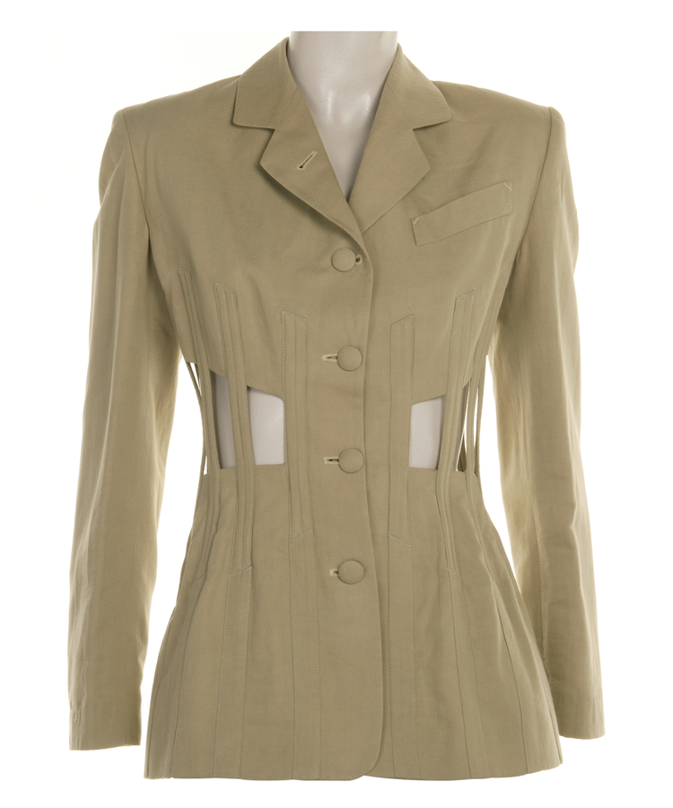 SS1989 Jean Paul Gaultier Cut-out Corset or Cage Jacket